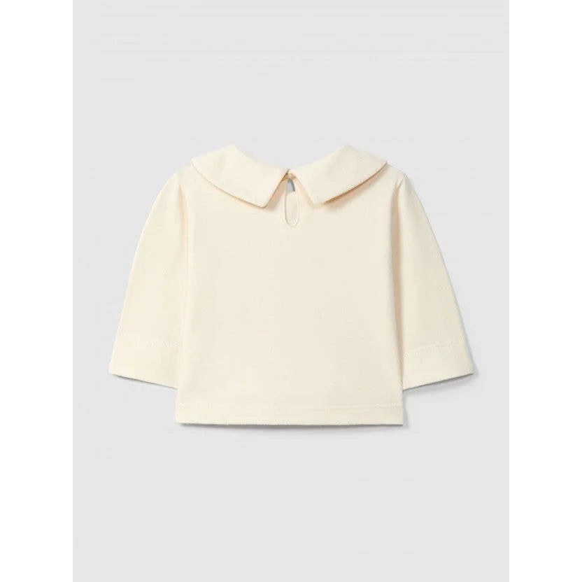 Snug Longsleeve mit Blumenkragen in Almond – Ansicht 2