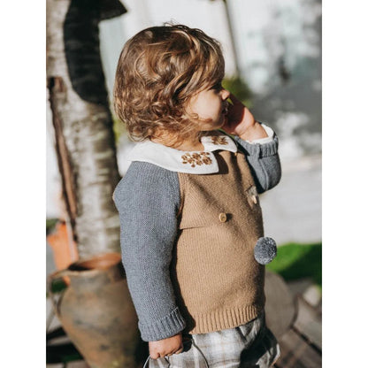 Snug Longsleeve mit Blumenkragen in Almond – Ansicht 3