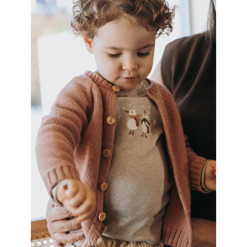Snug Longsleeve mit Rüsche in Beige – Ansicht 3
