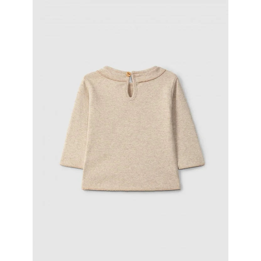 Snug Longsleeve mit Rüsche in Beige – Ansicht 2