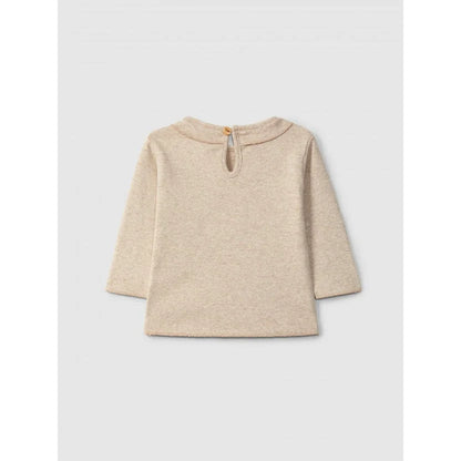 Snug Longsleeve mit Rüsche in Beige – Ansicht 2
