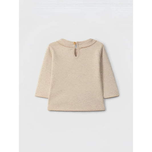Snug Longsleeve mit Rüsche in Beige – Ansicht 2