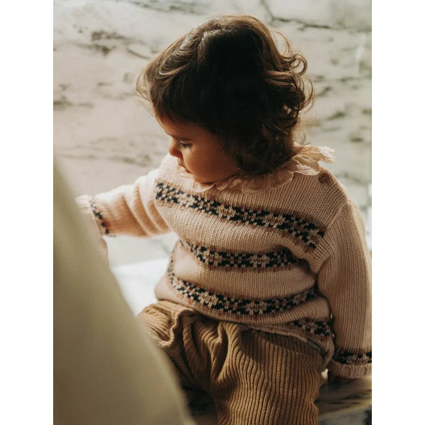 Snug Longsleeve mit Rüschenkragen in Rosa – Ansicht 3