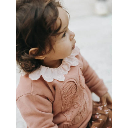 Snug Longsleeve mit Rüschenkragen in Rosa – Ansicht 4