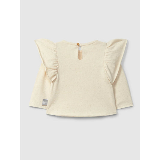 Nachhaltige Babykleidung Schweiz: Snug Longsleeve mit Rüschenärmeln aus Leinen