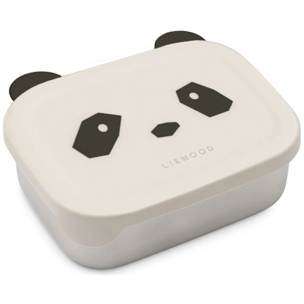 Weiße Panda-Themen-Lunchbox mit schwarzen Ohren und Gesicht, Lunchbox Arthur Panda Sandy