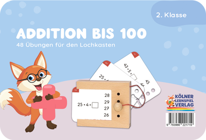 Lochkasten Kartensatz Addition bis 100 vom Kölner Lernspielverlag