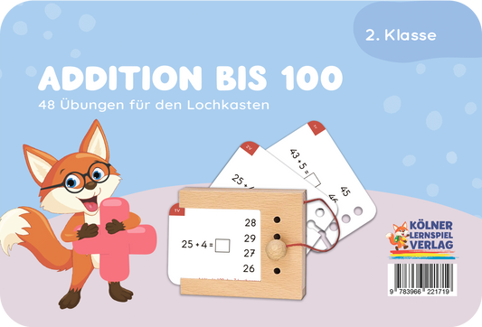 Lochkasten Kartensatz Addition bis 100 vom Kölner Lernspielverlag