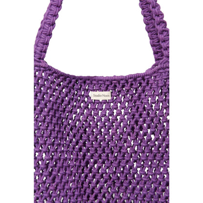 Lila Makramee-Tasche für Mütter im Produkt Macrame Mom Bag Purple dargestellt