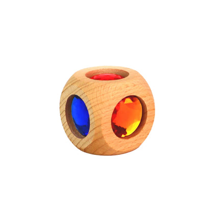 Holz-Würfel mit farbigen Linsen für das Magic Cube Puzzle-Spiel