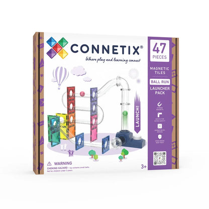 Connetix Ball Run Launcher Pack 47 Stk. Verpackung mit Kugelbahn und Abschussmodul
