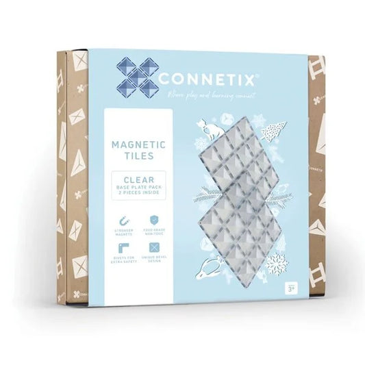 Connetix Magnetbausteine | Base Plate Clear 2 Stk