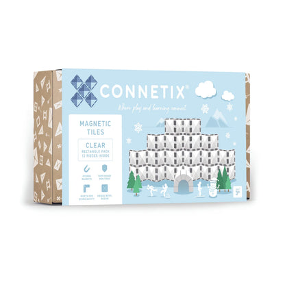 Box der Connetix Magnetbausteine mit winterlichem Design zur Vorbestellung