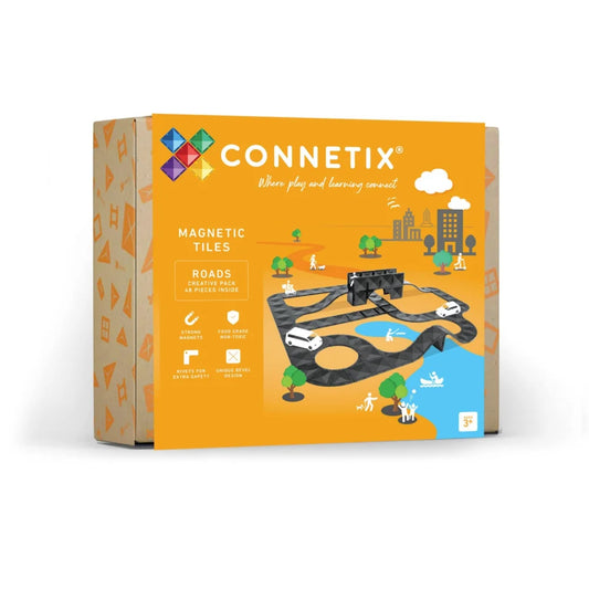 Connetix Magnetbausteine Set mit Straßen- und Stadtmotiv in kreativer Verpackung