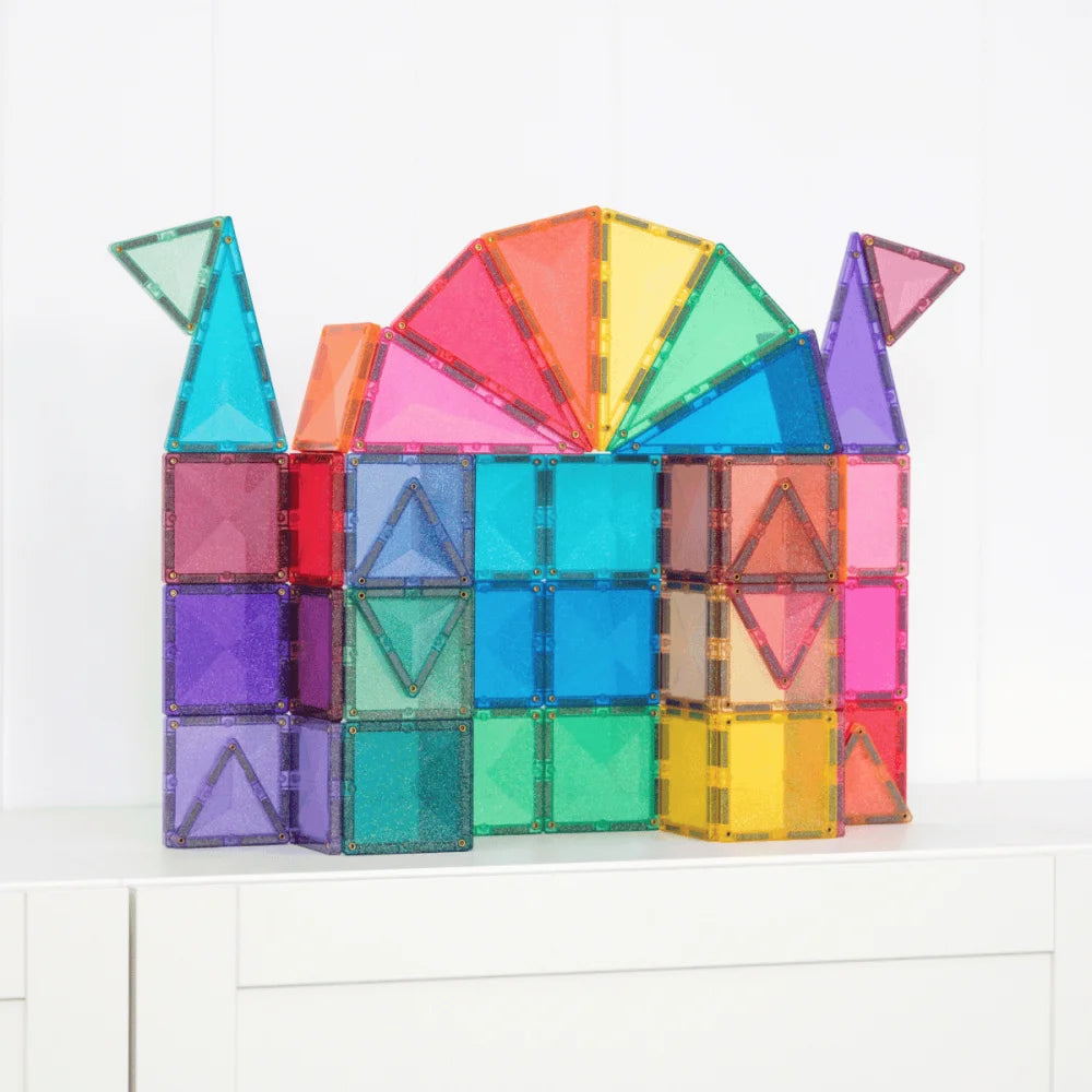 Bunte Magnetbausteine Glitter Castle Pack 48 Stück als fantasievolles Baukastenspiel