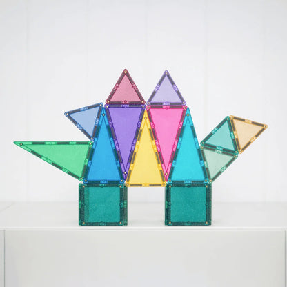 Buntes Magnetbausteine Dinosaur Spielzeug aus Glitter Castle Pack 48 Stück