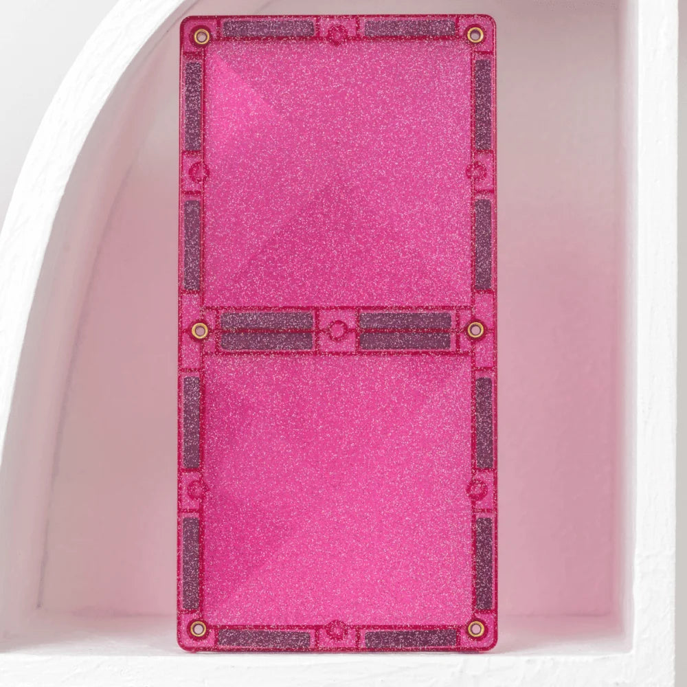 Funkelnder pink Magnetbaustein aus dem Glitter Unicorn Pack 56 Stück