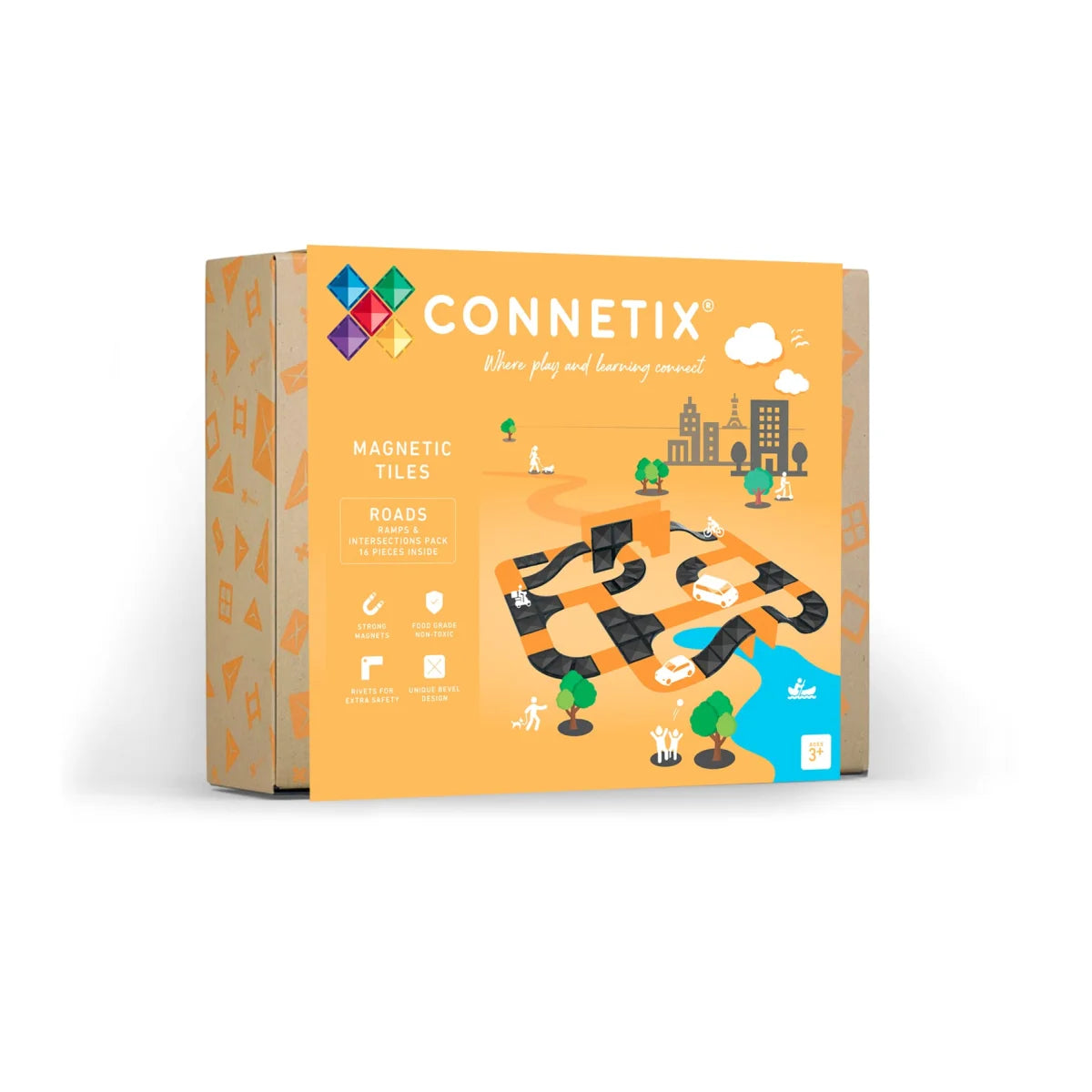 Connetix Magnetic Building Blocks: Ramps & Intersections 16 pcs ...
