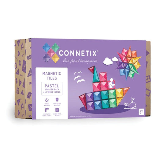 Connetix Magnetbausteine | Starter Pack Pastel 64 Stk