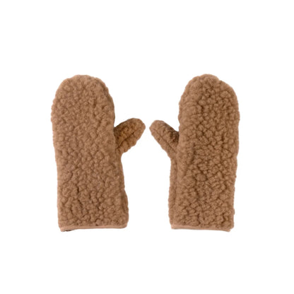 Paare braune Sherpa Fleece Handschuhe Teddy für Mama Handschuhe Bruno