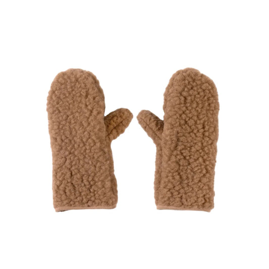 Paare braune Sherpa Fleece Handschuhe Teddy für Mama Handschuhe Bruno
