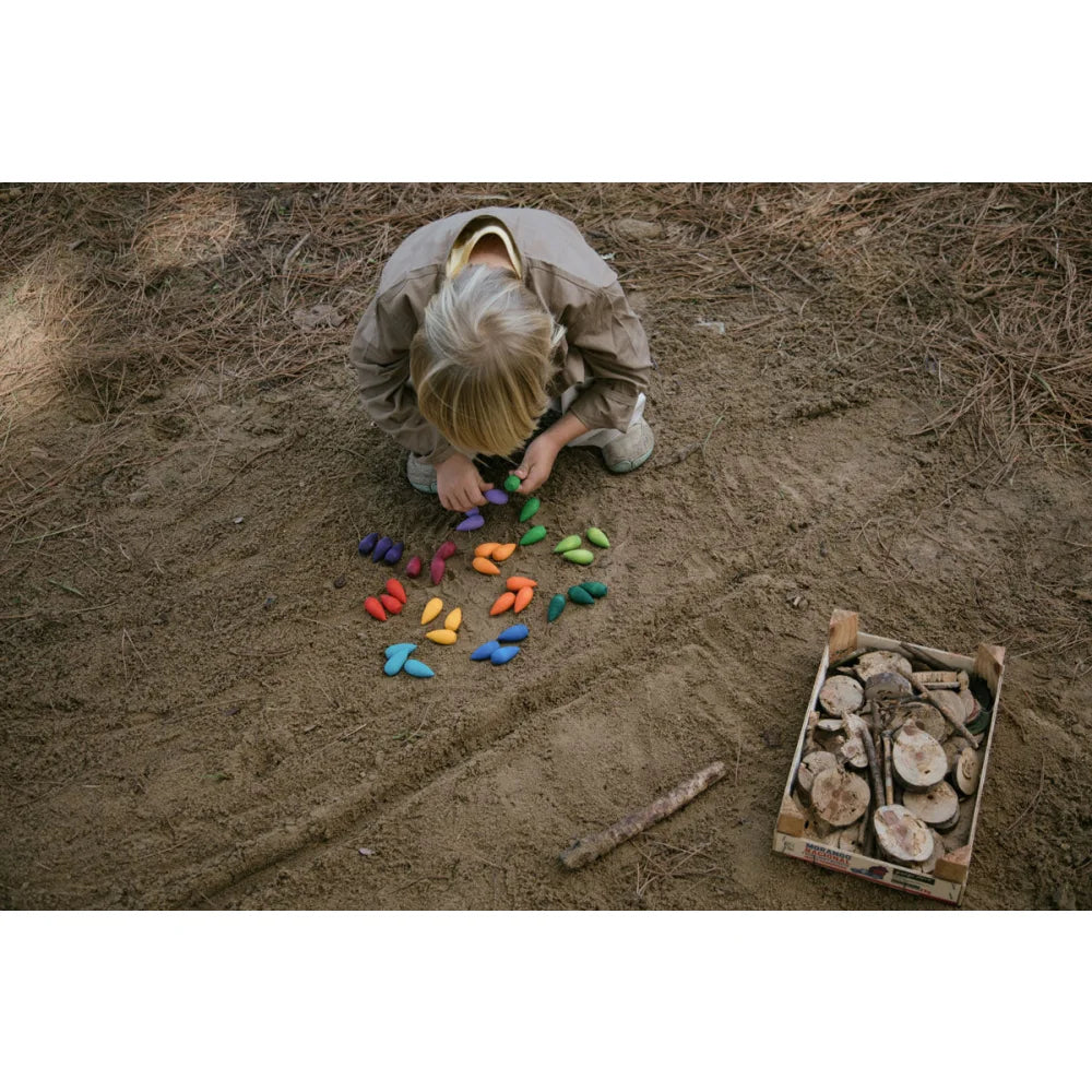 Bunter Mandala-Regenbogen-Schneeflocken-Ton-Kiesel-Set (12 Farben)