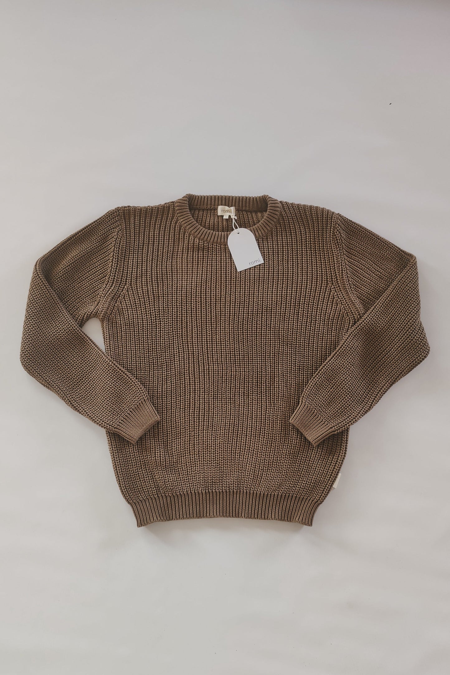 Men Chunky Knit Sweater | Coffee - Pullover
