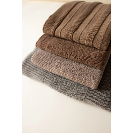 Merino Strickdecke Dora | Mocha