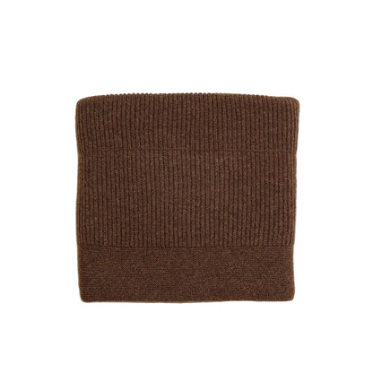 Couverture tricotée en mérinos Gaston | Dark Brown