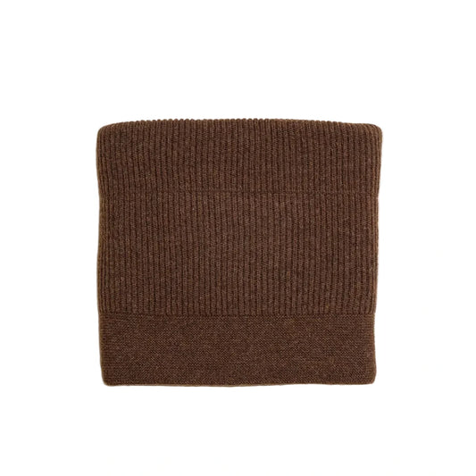 Merino Strickdecke Gaston | Dark Brown