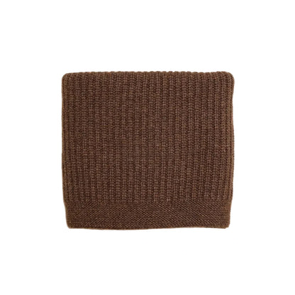 Couverture tricotée en mérinos Kiki | Dark Brown