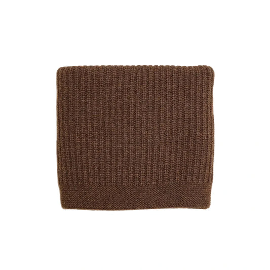 Merino Strickdecke Kiki | Dark Brown
