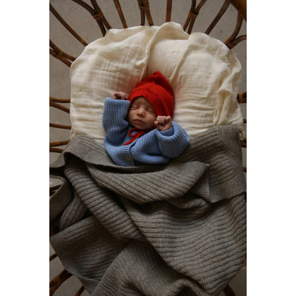 Merino Strickdecke Kiki | Stone