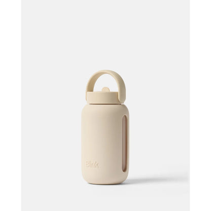 Bink Mini Bottle Flip Cap in Stone (steinfarben), Glas-Trinkflasche mit Flip-Verschluss – Ansicht 2