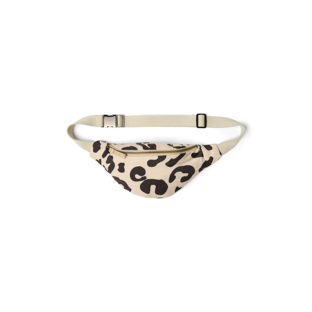 Beige und braune Leopardenprint Hüfttasche mit verstellbarem Gurt von Holy Cow