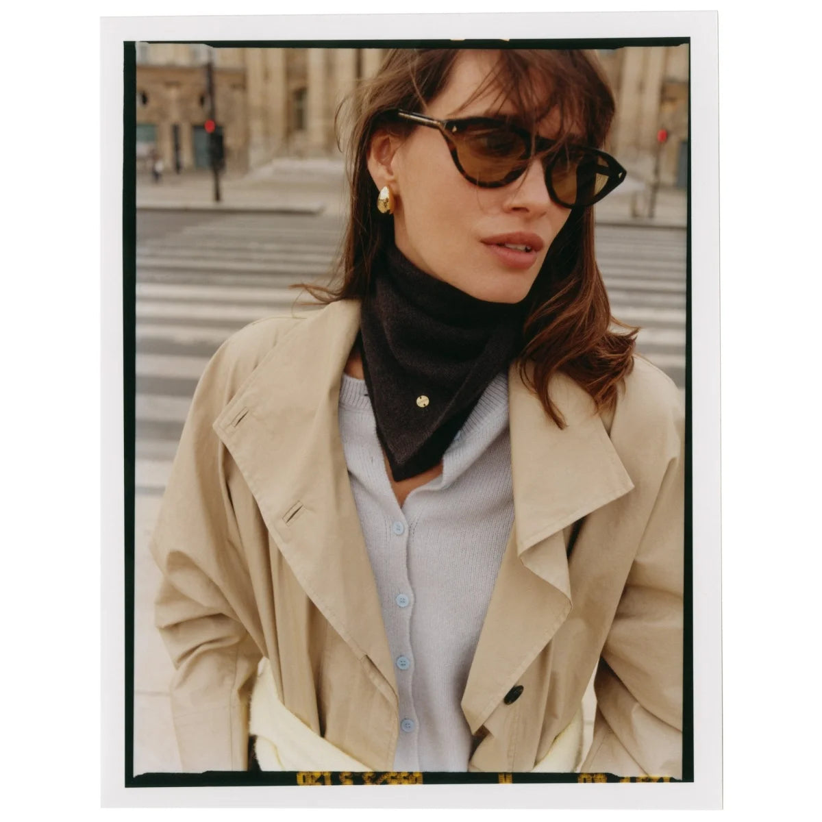 LOVEM MINI SCARF Kaschmirtuch in Braun – Ansicht 2