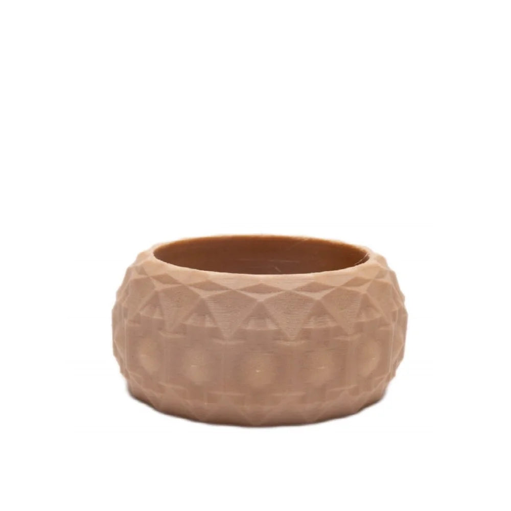 Blushfarbige spielzeugschale kristall mit geometrischem Diamantmuster, ideal für Magic Sand