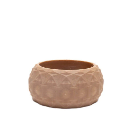 Blushfarbige spielzeugschale kristall mit geometrischem Diamantmuster, ideal für Magic Sand