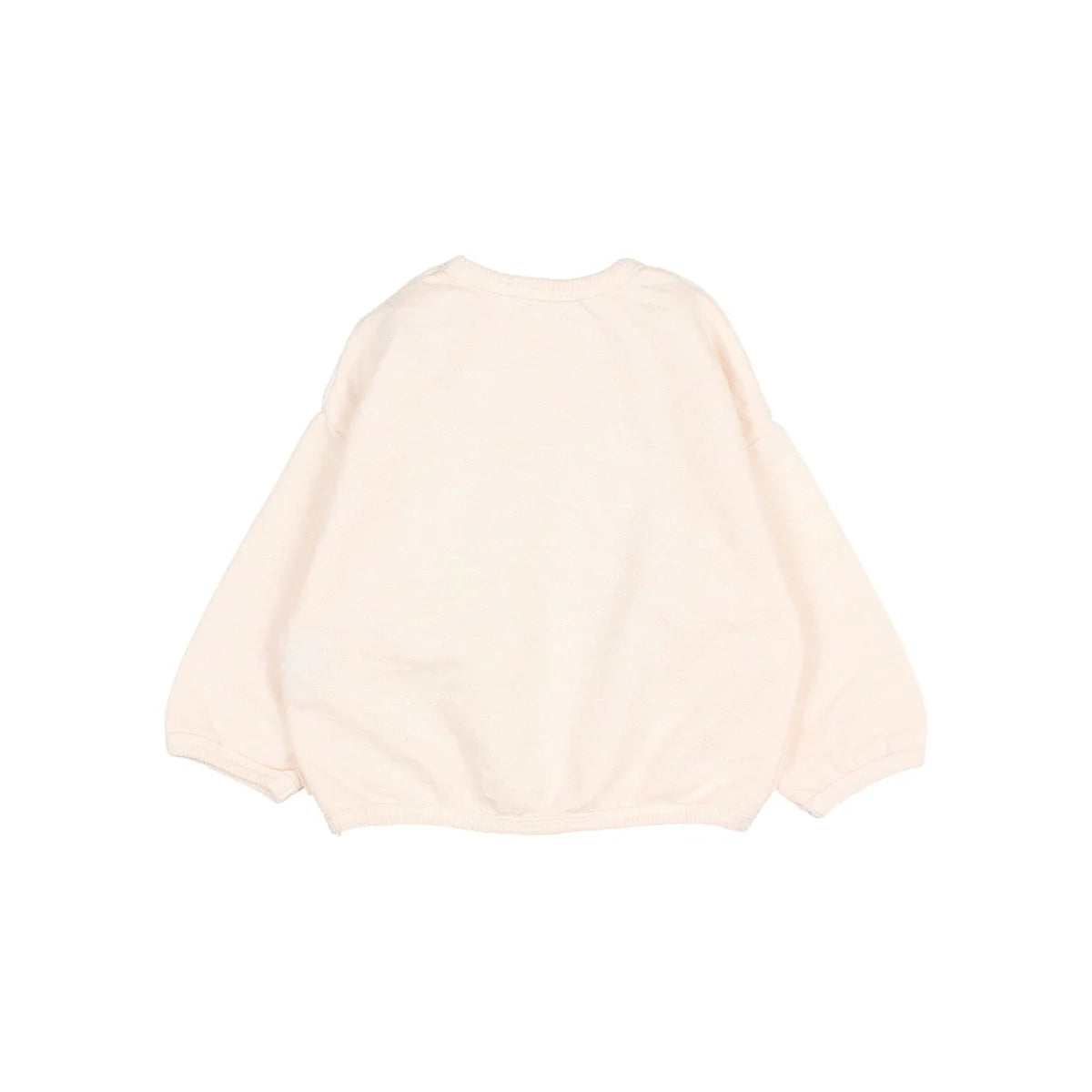 Mon Ami Sweatshirt Cream Pink: Creme weicher Langarm-Pulli entspannte Passform