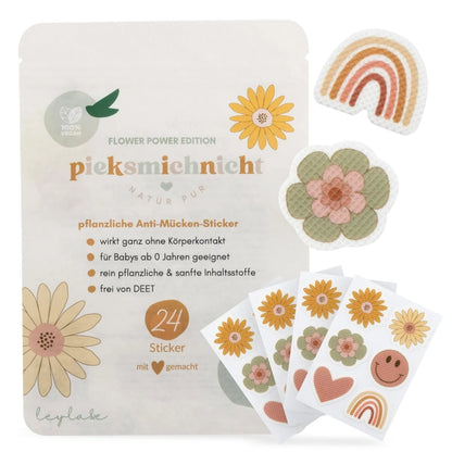 Blumen-Power-Sticker-Set mit 24 floralen Aufklebern für Babys
