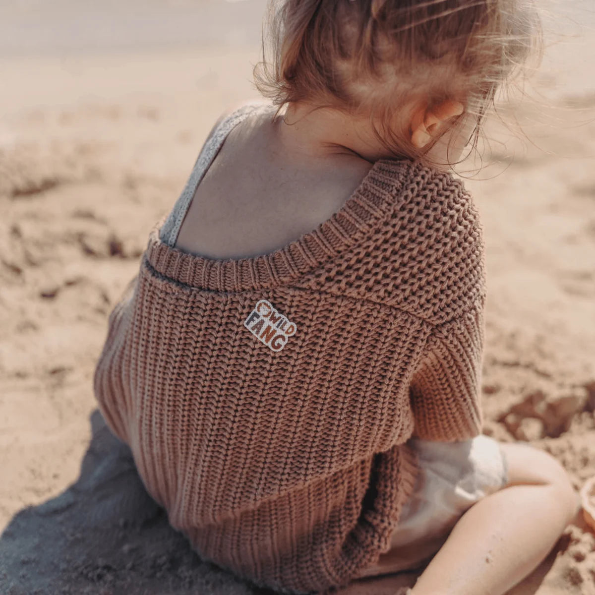 Gemütlicher, grobstrickiger brauner Pullover Kikadu Special Edition Cool Kids Club