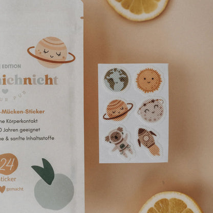 Sechs niedliche cartoon-Planet-Sticker, SPACE Edition für cool kids club