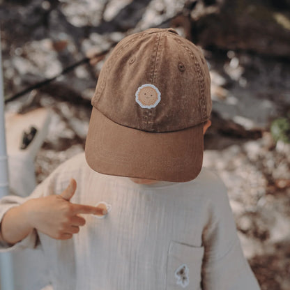 Braune Cordhose-Baseballkappe mit Space Edition Stickerei für cool kids club