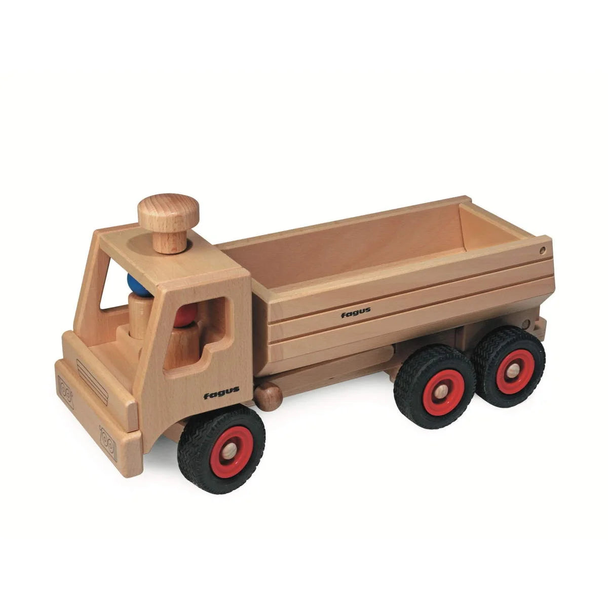 fagus Muldenkipper-LKW aus Buchenholz mit kippbarer Mulde