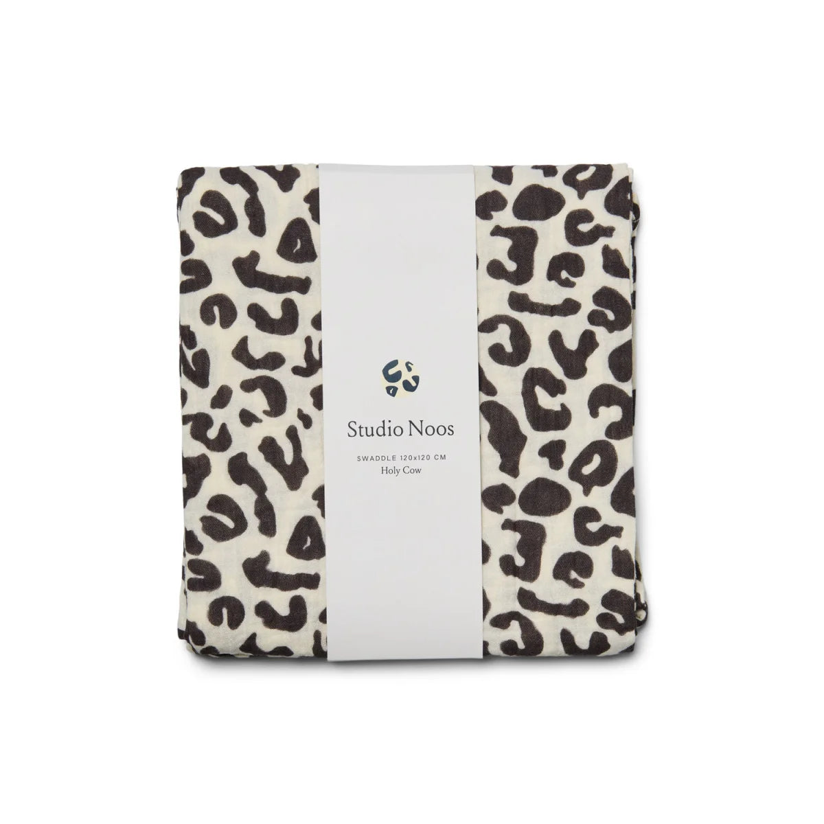 Noos Puffy Cross Mulltuch Holy Cow Leopard-Print 120x120cm