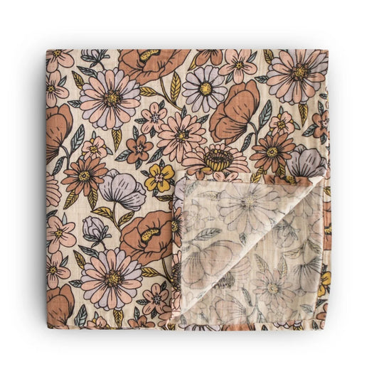 Mushie Mulltuch | Retro Flowers - Mulltuch