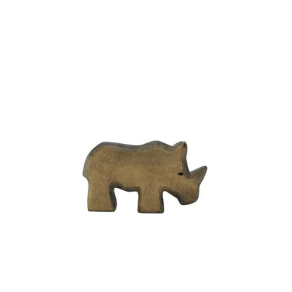 Holzspielzeug Nashorn klein, handgefertigtes kleines Nashorn aus Holz