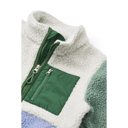 Gemütliche Nolan Fleecejacke in dusty lavender multi mix mit weichem Fleece und Sherpa-Futter