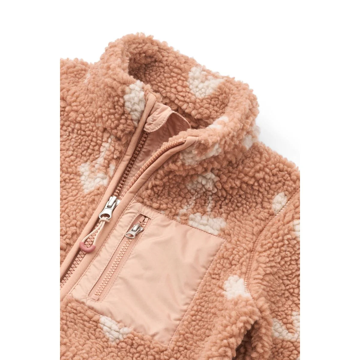 Gemütliche Blush-Fleecejacke Nolan Sweethearts Pale Tuscany mit Wolkenmuster