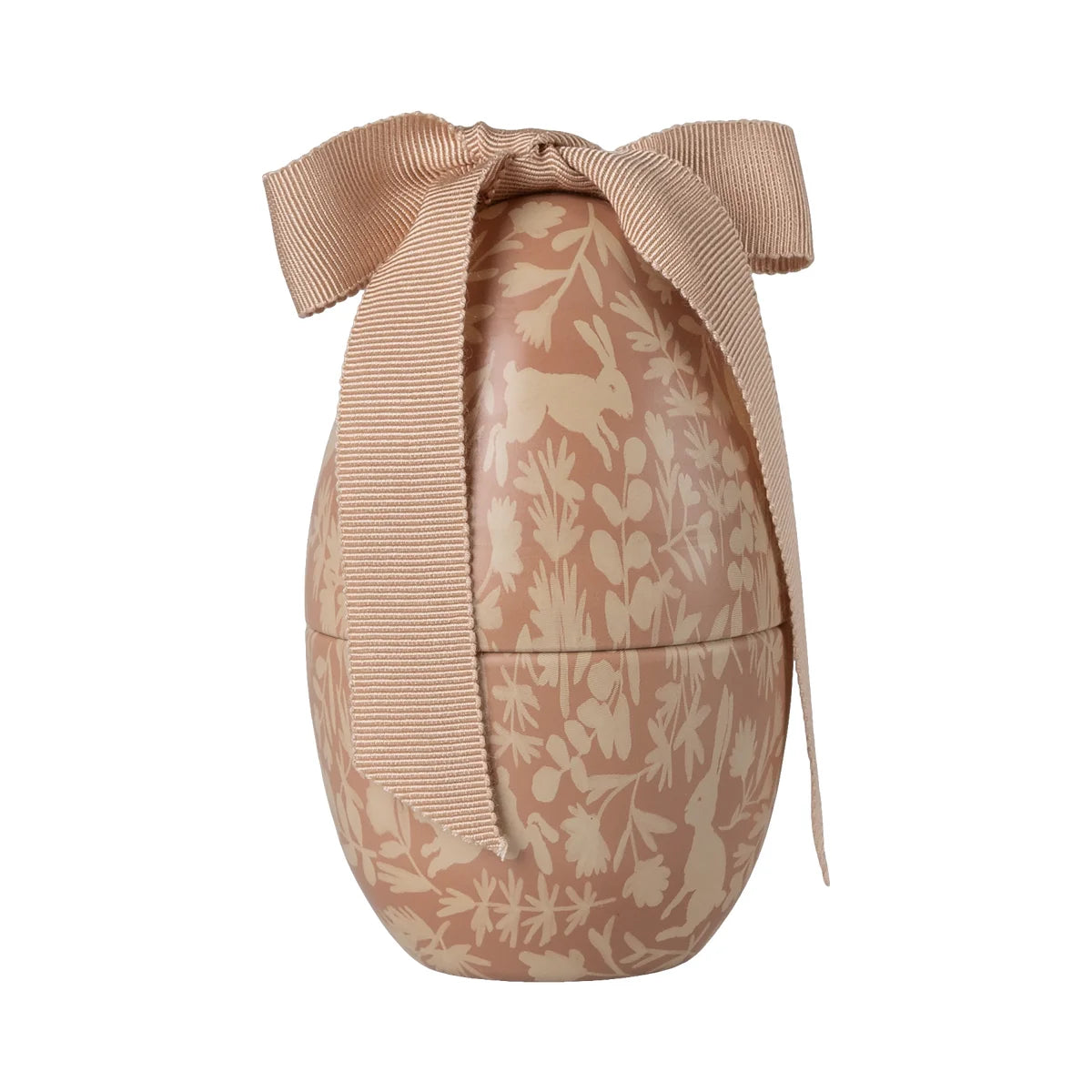 Osterei Mittel zum Befüllen Powder: Beige Eierbox mit Blumen-Bunny-Muster